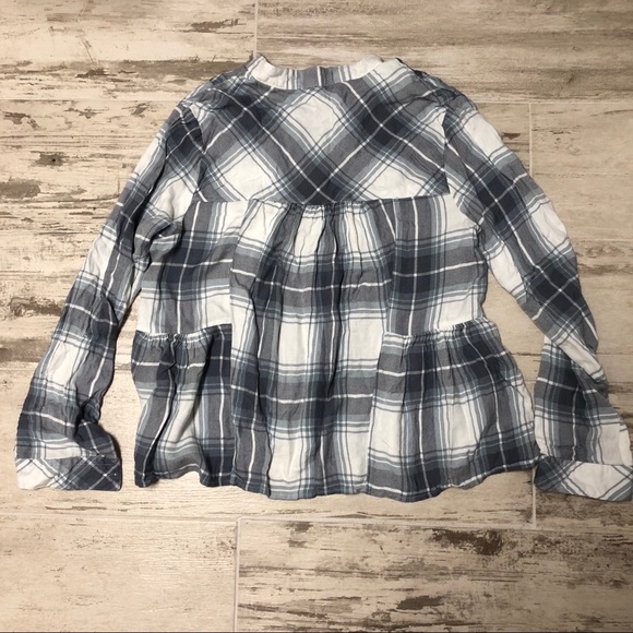Altar’d State Plaid Blouse (Size M) - Picture 2 of 2